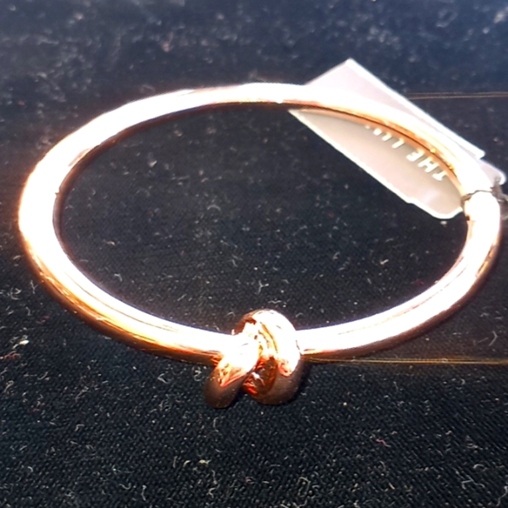 The Limited Rose Gold Love Knot Magnetic Closure Bangle Bracelet